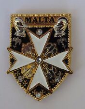  Knights Hospitaller St John Malta.   Magnet Shield Black/Gold Cross  New picture
