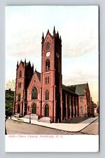 Newburgh NY-New York, Panoramic View Union Church, Antique Vintage Postcard picture
