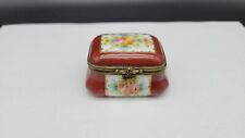 Antique Sevres France Porcelain Hand Painted Hinged Trinket Box picture