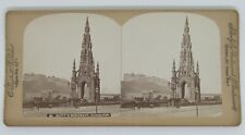Scott's Monument Edenburgh UK Vintage Stereoview Photo Card - C. Bierstadt picture