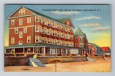 Misquamicut RI-Rhode Island Pleasant View Hotel Beach  Vintage Souvenir Postcard picture