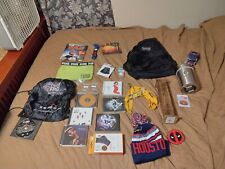 Huge Lot Of Random Items Incense Holder, Wine Cooler,  Patches , Houston Beanie picture