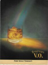 1989 Seagram's V.O. Find Gold Tonight Rainbow Original Color Photo Print Ad picture
