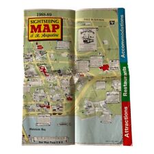 Vintage 1988 Sightseeing MAP of St. Augustine Florida Advertising Brochure. picture