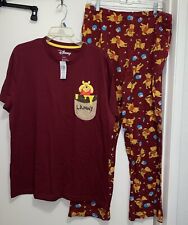 Women’s Lounge Shirt & Pants L Large Waist 40” To 44” Bust 44” NWT Burgundy Red picture