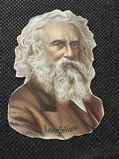 1888 Y95 Y96 Scrap Tobacco Henry Wadsworth Longfellow Large Die Cut H.D. & Smith picture