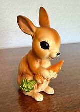 Josef Original Figurine Bunny Rabbit w/ Carrot 4.5