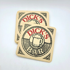 Vintage 6pc Beverage Barware Coasters Dick's Bar Father's Day Man Cave picture