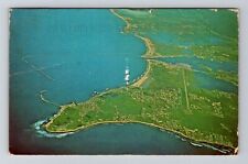 Snug Harbor RI-Rhode Island, Aerial, Narragansett Point Vintage c1993 Postcard picture