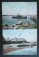 Steamer Carlotta & Cottages Ipswich MA Posted DB Postcard picture