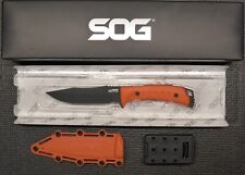 SOG Pillar Orange G10 Handle Black Blade, Orange Kydex Sheath, Made in USA, NIB picture