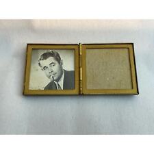 Vintage Mother of Pearl Gold Toned Double Frame Compact Actor Glen Ford Smoking picture