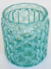 Vintage Toothpick Holder Glass Ribbed Opal Lattice picture