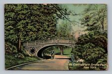 Postcard Central Park Bridle Path New York Horse & Rider picture