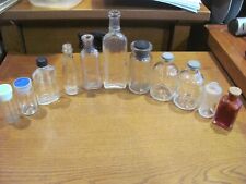 Vintage Antique Miniature Glass Medicine Apothecary Ink Bottles EMPTY Lot picture