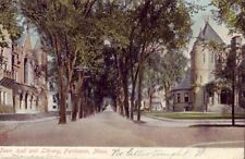 Pre-1907 TOWN HALL AND LIBRARY FAIRHAVEN, MA 1906 picture