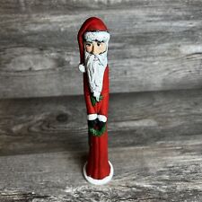Vintage 1990’s Hand Painted Ceramic Tall Skinny Santa Christmas Figure 10” picture