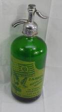 Antique Zarrow Bottling Works Green Glass Siphon Seltzer Soda Water Bottle 11
