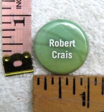 Vintage Robert Crais Green Pinback Button Pin picture