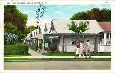 The Tent City Colony Ocean Grove NJ White Border Postcard 1930s picture