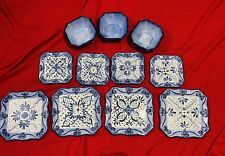 Tabletops Unlimited Lisbon Dinner Plate, Bowl, Salad Plate-Painted Blue Tiffanys picture