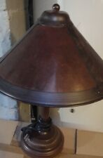Vintage Arts & Crafts Mica Series Tensor Bronze Tone Double Socket Table Lamp picture