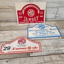 Vintage Rally MG Car Club Signs Lot of 3 picture