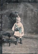 ORIGINAL  VICTORIAN Tintype / Ferrotype Photograph c1860 YOUNG CHILD PORTRAIT picture