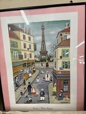 Framed Bin Kashiwa Paris Eiffel Tower France Print 24.5