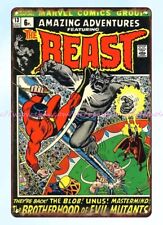 beach home decor 1972 comic Amazing Adventuresm The Beast metal tin sign picture