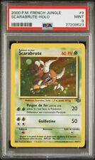 2000 Pokemon FRENCH Unlimited Jungle Scarab - Pinsir Holo 9/64 PSA 9 MINT picture