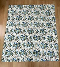 Vintage Gabrielle Cie Fabric Design Floral Linen 51” Sewing Repurpose Blue Green picture