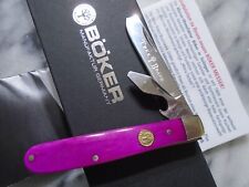 Boker Tree Brand Germany Razor Jack Pocket Knife Purple Bone 110716 Cap Lifter picture