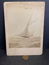 1886 Marshall Johnson Yacht Sloop Photo Cabinet Card picture