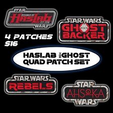 STAR WARS TVC HasLab, REBELS, AHSOKA, GHOST BACKER set of 4 iron-on patches picture