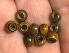 (10) Crow Indian Trade Beads Rare Horn Padres Small Size Fur Trade Era Pre-1800 picture
