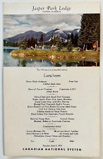 Vintage Jasper Park Lodge Luncheon Menu June 1954 Canadian National System picture