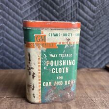 Vintage G.M. Polishing Cloth For Cars And Home Automobile Furniture Oil Can picture