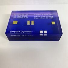 Very Rare 1989 IBM  Paperweight - Advanced Technology Chubb &Son I/Res Confrence picture
