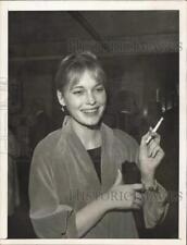 1965 Press Photo Actress Mia Farrow smoking a cigarette. - lrx96849 picture