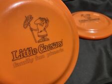2 Vtg Little Caesars Pizza Orange Frisbee Humphrey Flyer Made USA No. 14 picture