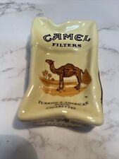 Rare Vintage Camel Crushed Crumpled Ceramic Cigarette Pack Ashtray great cond picture