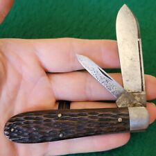 Old Vintage Antique Shapleigh HDW Large Barehead Jack Pocket Knife picture