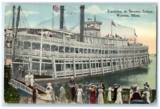 c1910 Scenic View Excursion Steamer Sidney Winona Minnesota MN Vintage Postcard picture