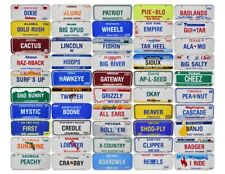 🚲 Collectible Mini License Plates - Vtg. 1988 Cereal Prize Bike Tags 🚲 picture