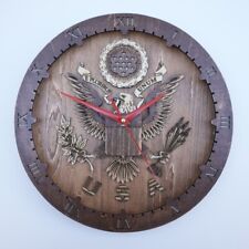 The Great Seal Hand Made Wooden wall clock, Art Deco Stile 11.5 Inch Quartz picture