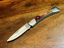 2008 BUCK USA 503 Prince Wood Handle Pocket Knife Nickel Silver Forever Warranty picture