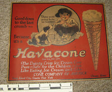 Antique Ice Cream Advertising Placard picture