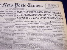 1945 SEPT 15 NEW YORK TIMES - M'ARTHUR ORDERS DISARMING SPEEDED - NT 260 picture