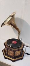 Wooden HMV Record Music Player Working Gramophone Antique Phonograph Vintage Win picture